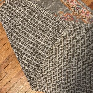 Versatile scarf. Brown, beige, light gray.